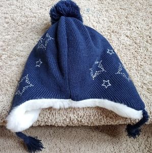 Kids Navy Lands End Winter Hat - Size M/L